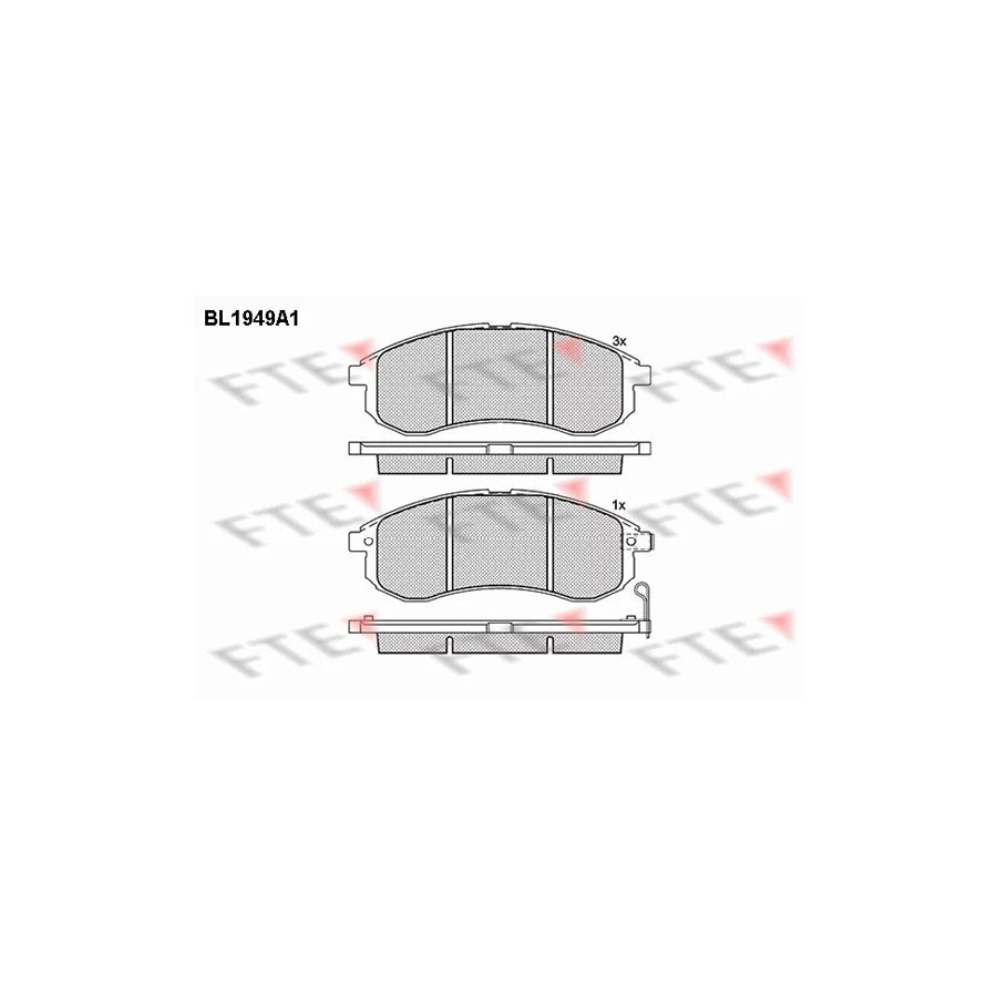 FTE 9010535 Brake Pad Set for Mitsubishi L200 III Pickup (K6)