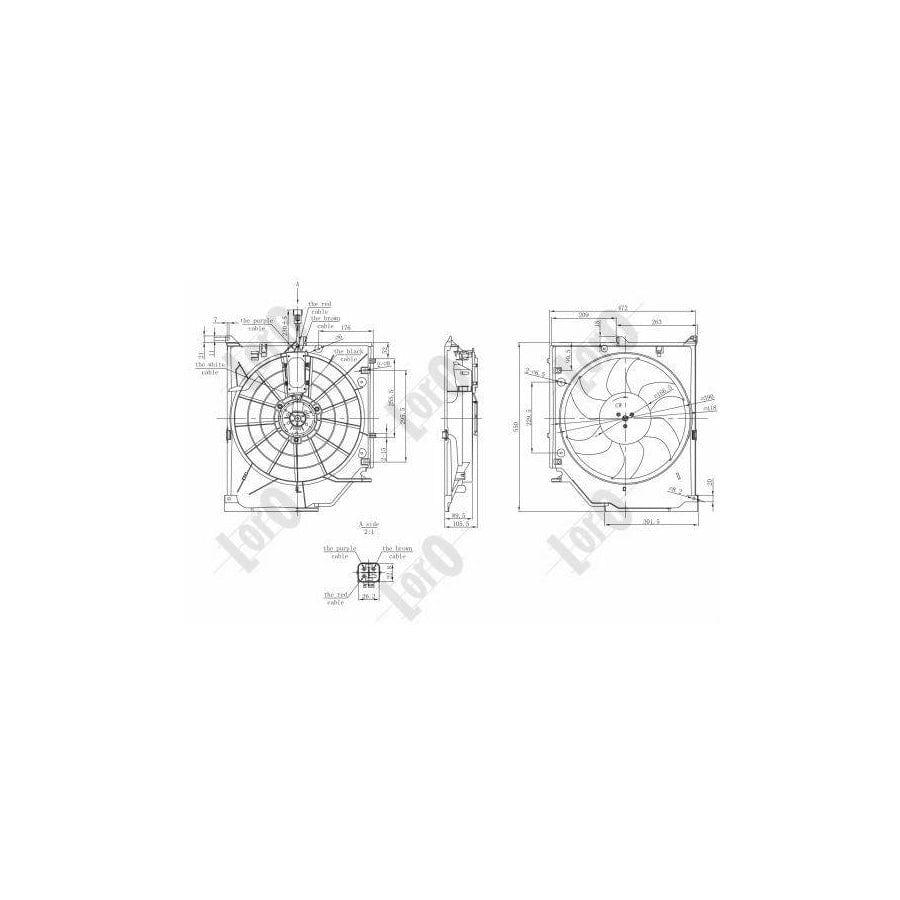 Abakus 0040140001 Fan, Radiator for BMW 3 Series