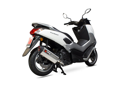 Scorpion RYA104SEO Yamaha N-Max 125 Serket Parallel Full System - Brushed Stainless Steel Sleeve | ML Performance US US