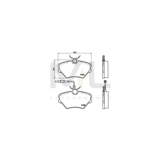 Brembo P 68 022 Brake Pad Set For Renault Laguna I Hatchback (B56) With Brake Caliper Screws | ML Performance Car Parts