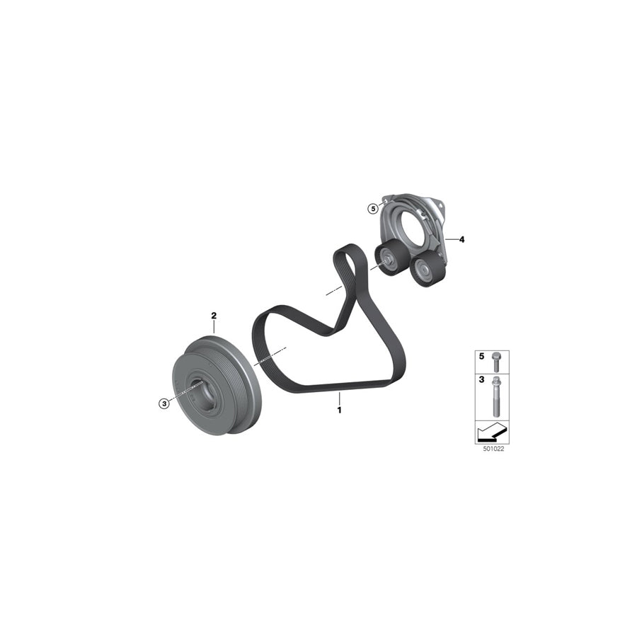 Genuine BMW 11288589916 G21 G30 G31 Mechanical Belt Tensioner (Inc. X3 18d, 520dX & 318d) | ML Performance UK Car Parts