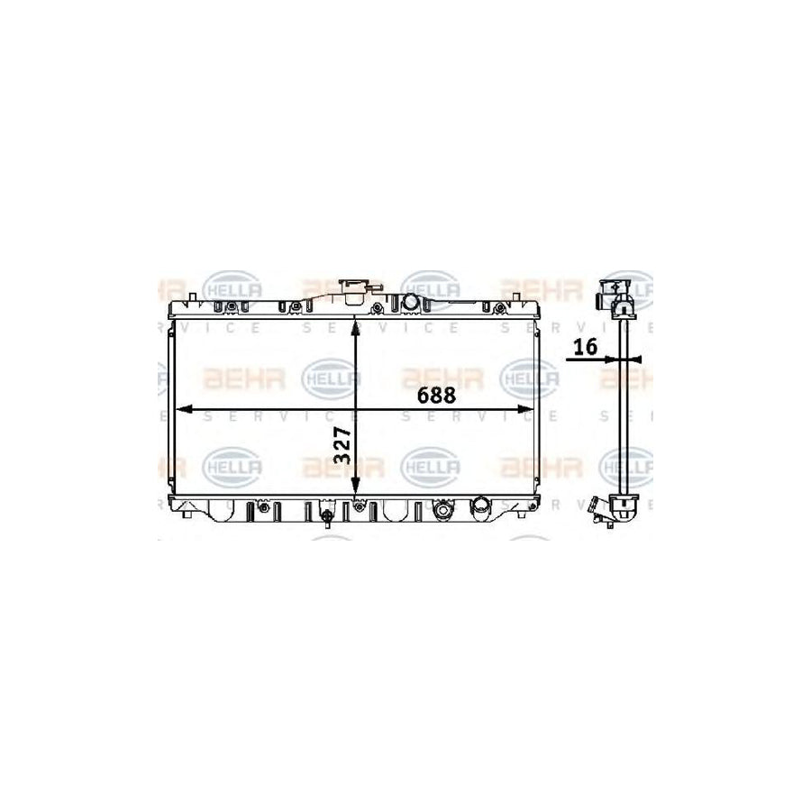 Hella 8MK 376 708-211 Engine Radiator
