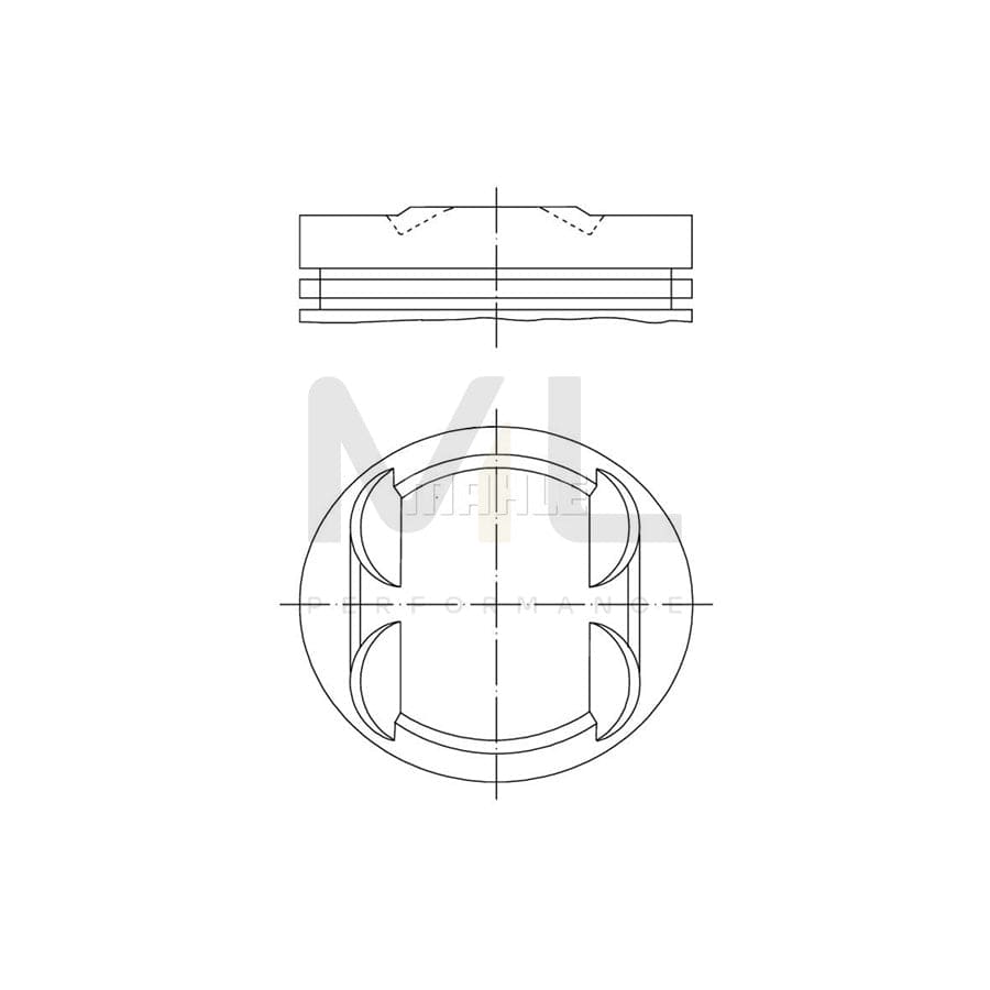 MAHLE ORIGINAL 033 18 01 Piston for AUDI A6 81,26 mm, without cooling duct | ML Performance Car Parts