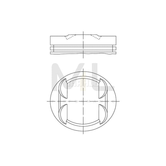 MAHLE ORIGINAL 033 18 01 Piston for AUDI A6 81,26 mm, without cooling duct | ML Performance Car Parts