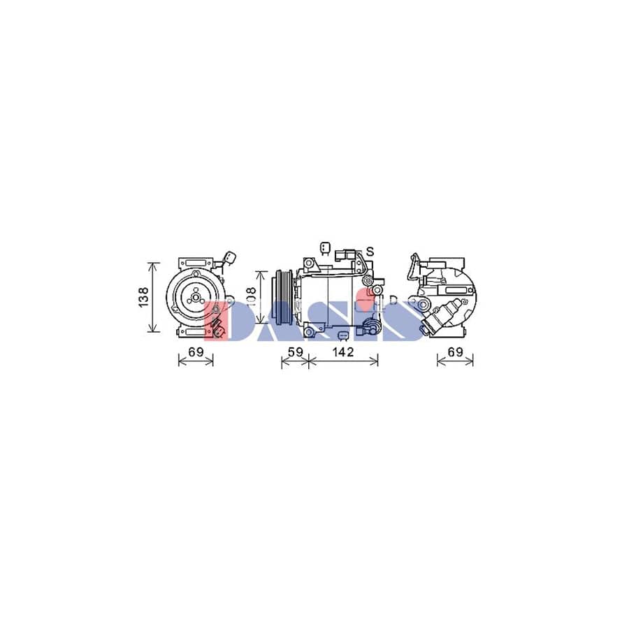 AKS Dasis 852793N Compressor, Air Conditioning