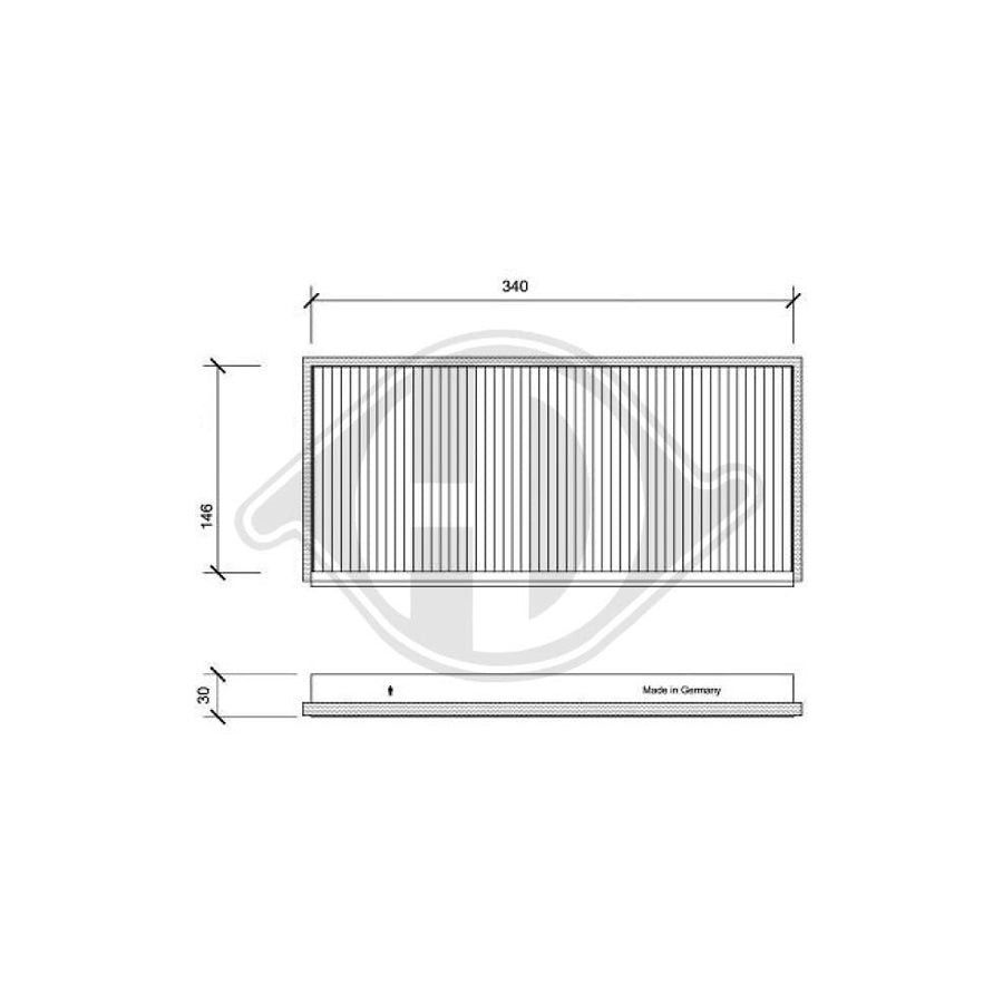 DIEDERICHS DCI0006 Pollen Filter