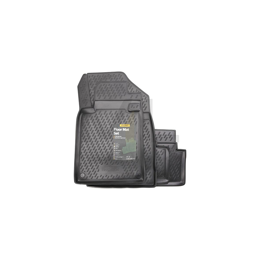 RIDEX Tailored 215A0217 Floor mat set for PEUGEOT 508 Elastomer, Front and Rear, Quantity: 4, Black