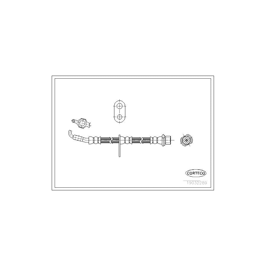 Corteco 19032289 Brake Hose for Toyota Corolla