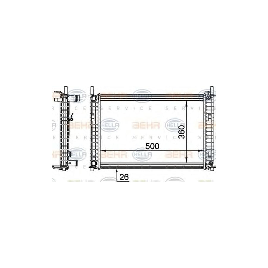 Hella 8MK 376 764-321 Engine Radiator