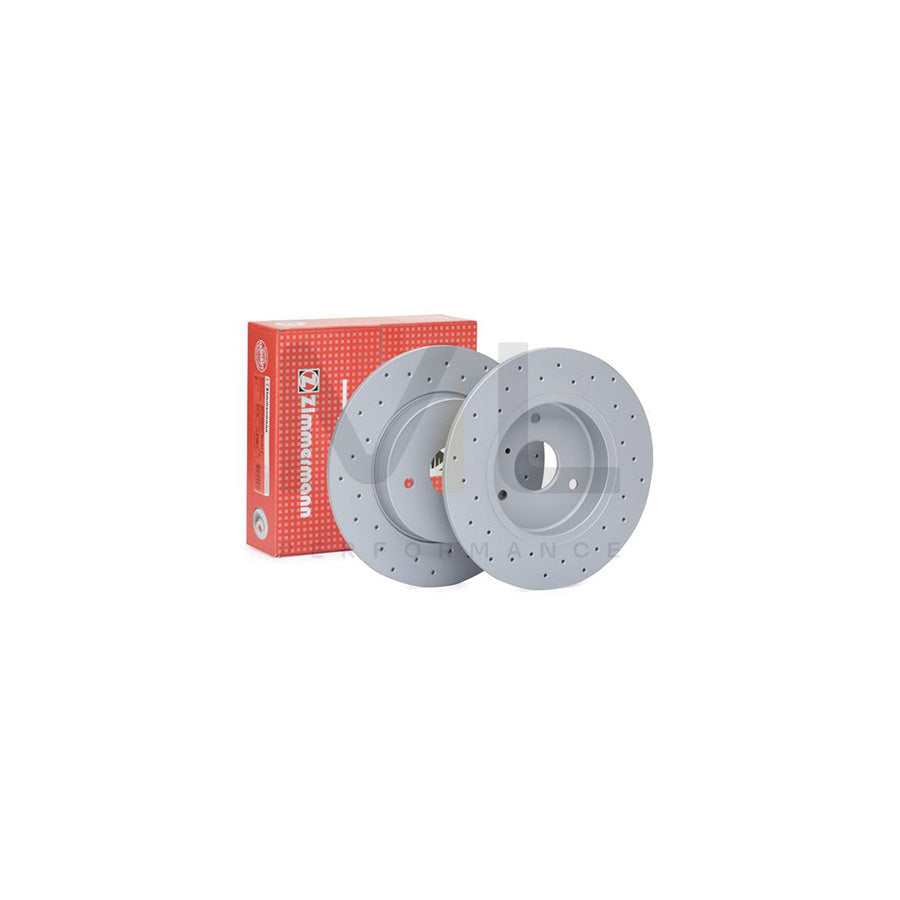 ZIMMERMANN SPORT COAT Z 405.4100.52 Brake Disc Perforated, Solid, Coated, High-carbon  - 1 piece