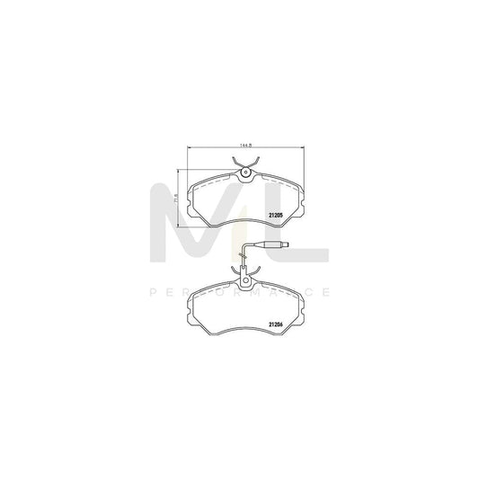 Hella 8DB 355 017-841 Brake Pad Set With Integrated Wear Warning Contact, With Brake Caliper Screws