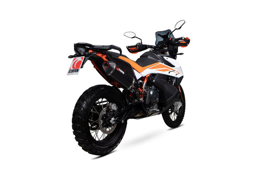 Scorpion RKT91BCER KTM Serket Parallel Slip-On - Black Ceramic Coated Sleeve (Adventure 790 / Adventure 790 R) | ML Performance US US
