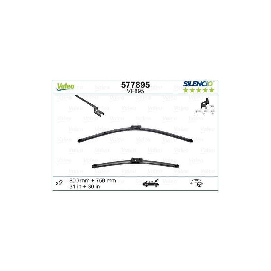 Valeo 577895 Wiper Blade For Citroﾃ起 C4 | ML Performance US Car Parts