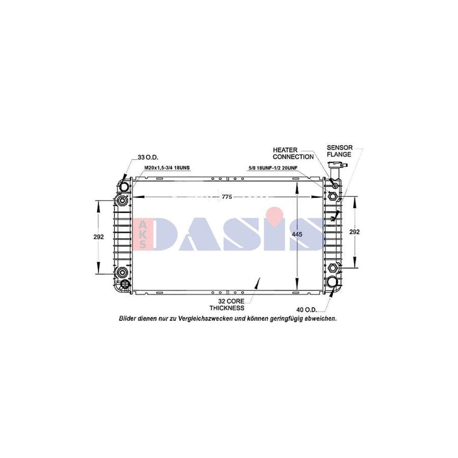 AKS Dasis 520077N Engine Radiator
