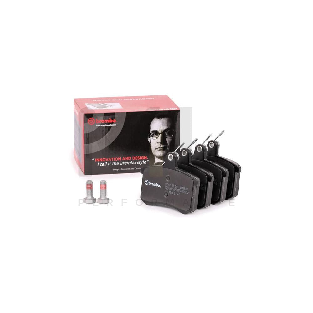 Brembo P 85 013 Brake Pad Set Excl. Wear Warning Contact, With Brake Caliper Screws | ML Performance Car Parts