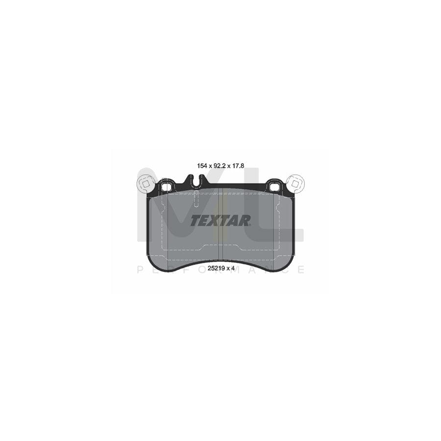TEXTAR 2521902 Brake pad set prepared for wear indicator, with counterweights | ML Performance Car Parts