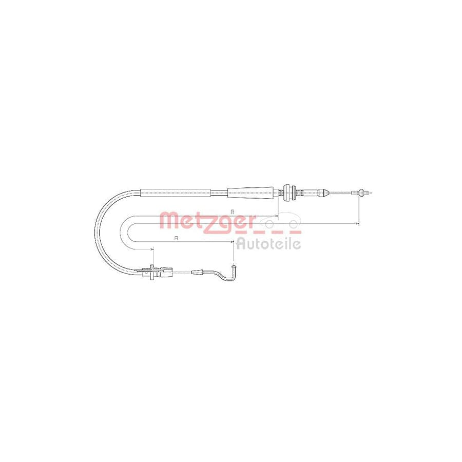 METZGER 11.0637 Throttle Cable for VW TRANSPORTER
