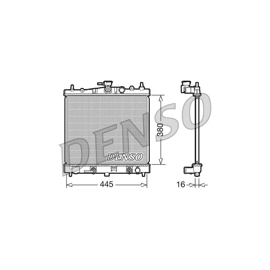 DENSO DRM46021 Engine Radiator for Nissan Micra