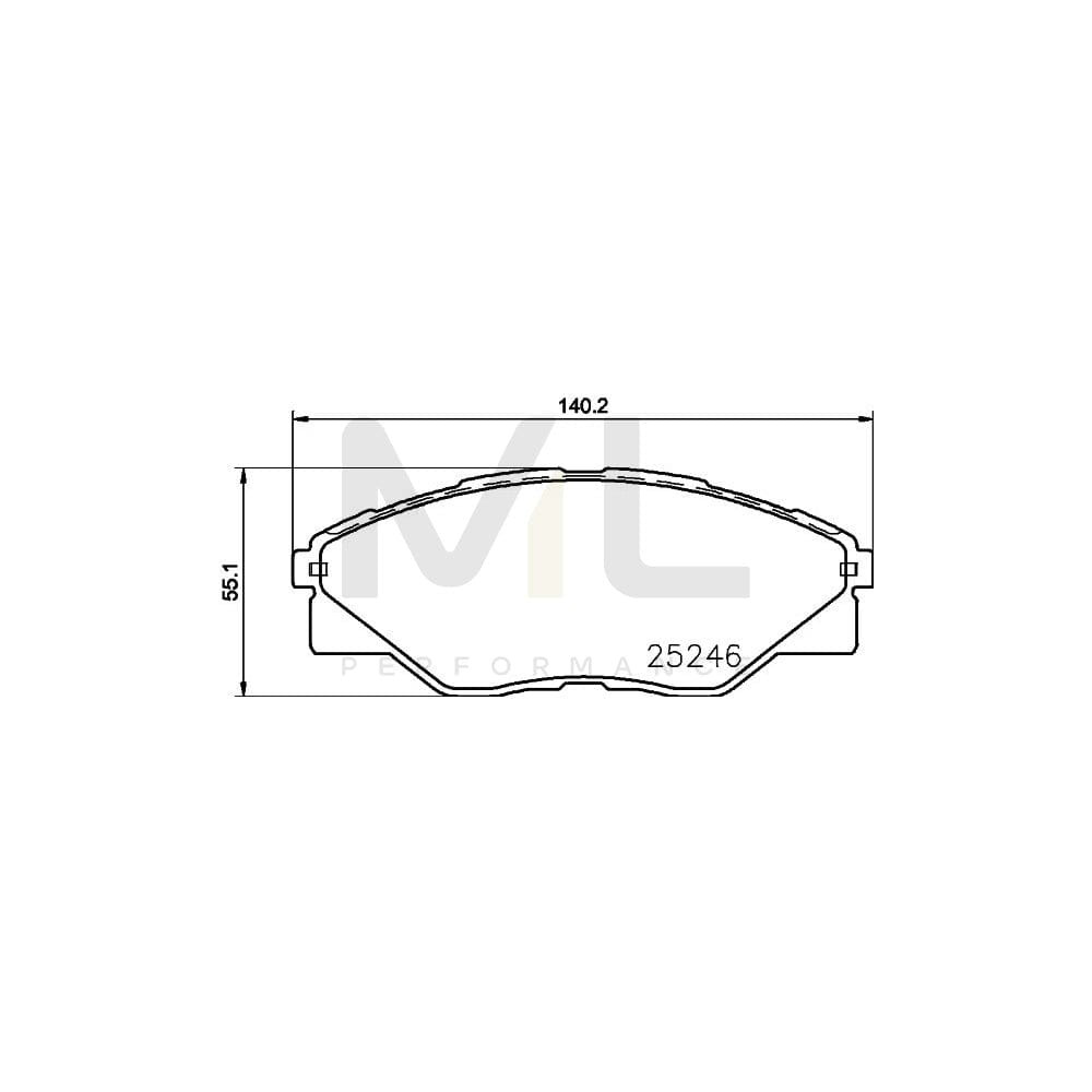 Hella 8DB 355 019-811 Brake Pad Set Not Prepared For Wear Indicator