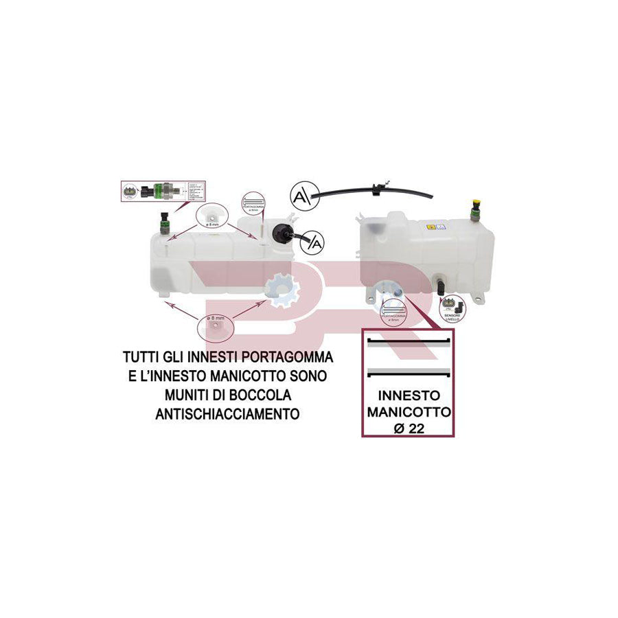 Botto Ricambi Brac6545 Coolant Expansion Tank for Iveco Daily