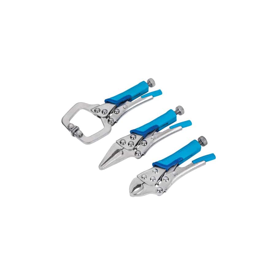 BlueSpot Tools B/S6528 Mini Locking Pliers Set, 3 Piece