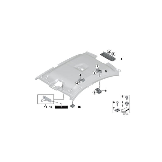 Genuine BMW 51448054088 Covering, Rear ALCANTARA ANTH. (Inc. 650iX, Alpina B6 & 650iX 4.0) | ML Performance US