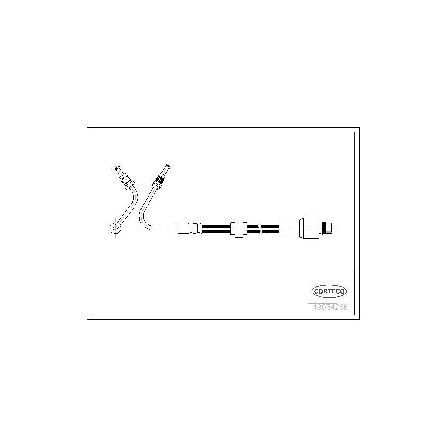 Corteco 19034266 Brake Hose for Renault Kangoo I (Kc)