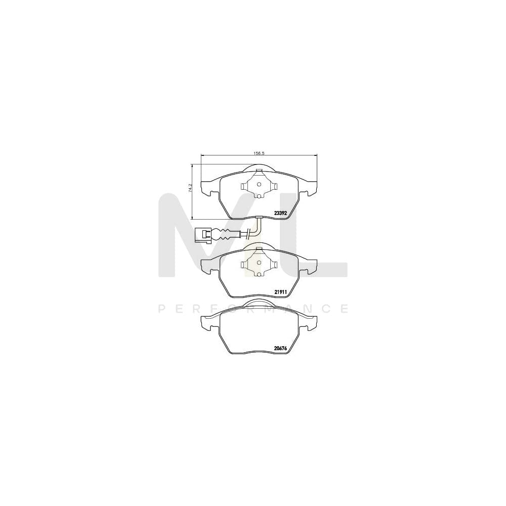 Hella 8DB 355 008-471 Brake Pad Set With Integrated Wear Warning Contact
