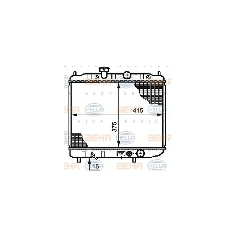 Hella 8MK 376 708-541 Engine Radiator