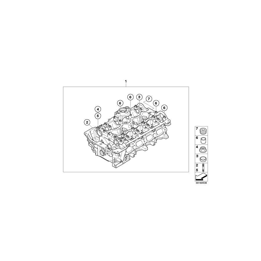 Genuine BMW 11127575671 E91 E81 E90 Cylinder Head (Inc. 116i 1.6 & 316i) | ML Performance US Car Parts
