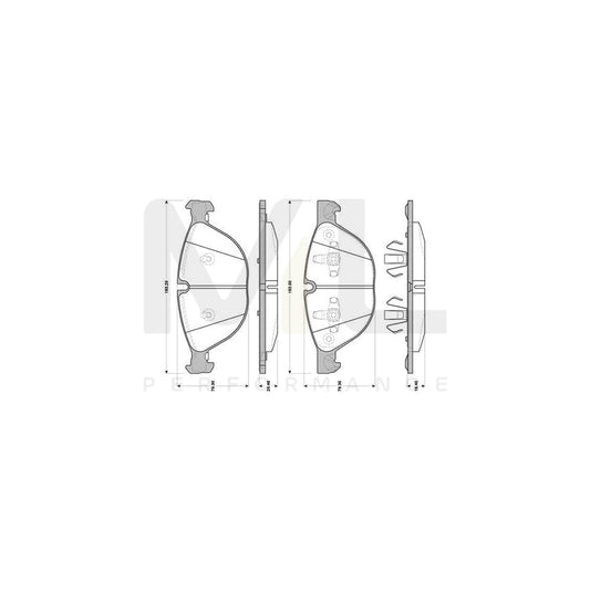 Bosch 0986Tb3077 Brake Pad Set Excl. Wear Warning Contact, With Accessories  | ML Performance Car Parts