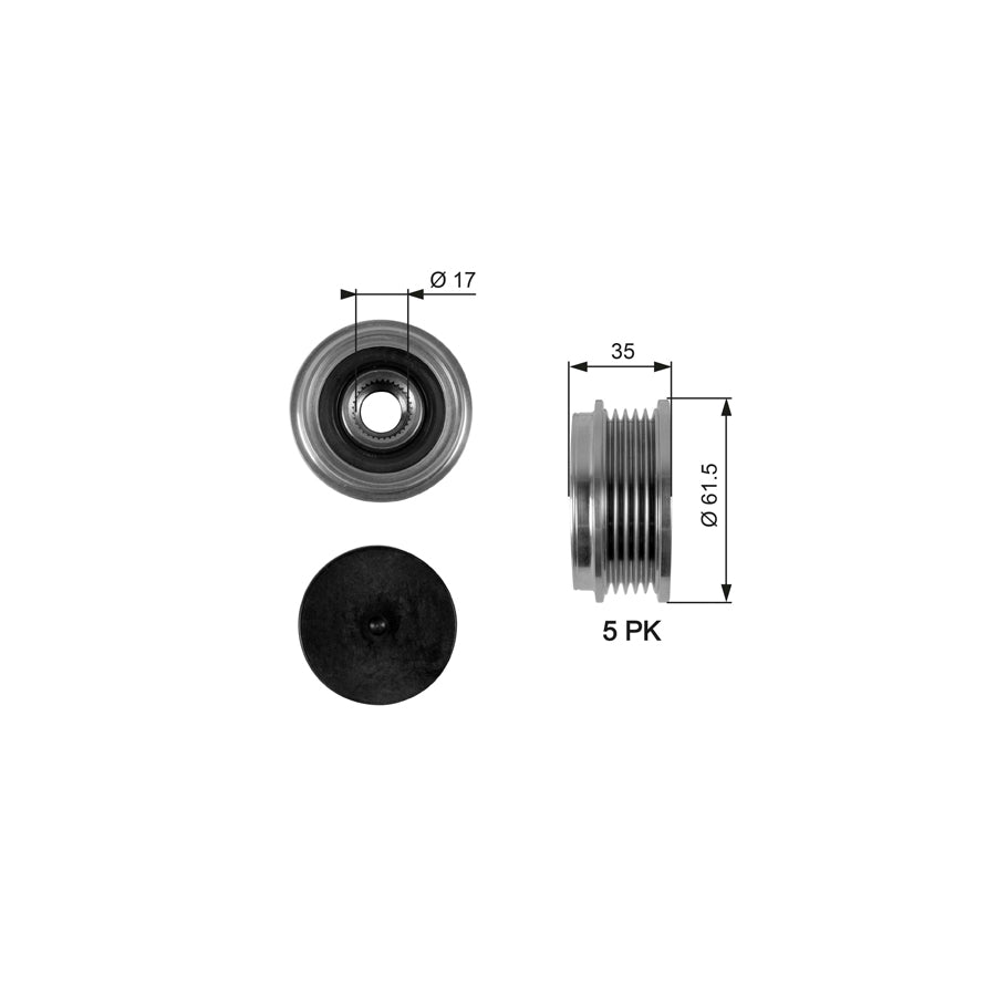 Gates OAP7076 Alternator Freewheel Clutch
