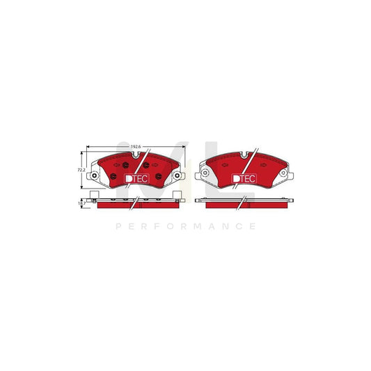 TRW Dtec Cotec Gdb1898Dte Brake Pad Set Prepared For Wear Indicator, With Brake Caliper Screws, With Accessories | ML Performance Car Parts