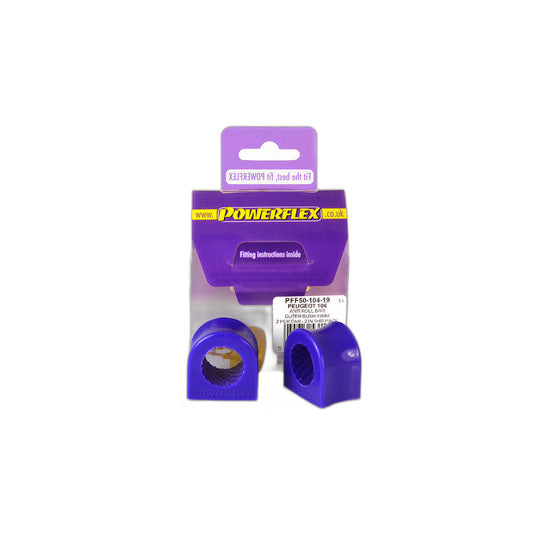 Powerflex PFF50-104-19 Peugeot Citroen Anti Roll Bar Outer Bush 19mm (Inc. Peugeot 106 GTi/Rallye, Saxo, AX) | ML Performance UK Car Parts