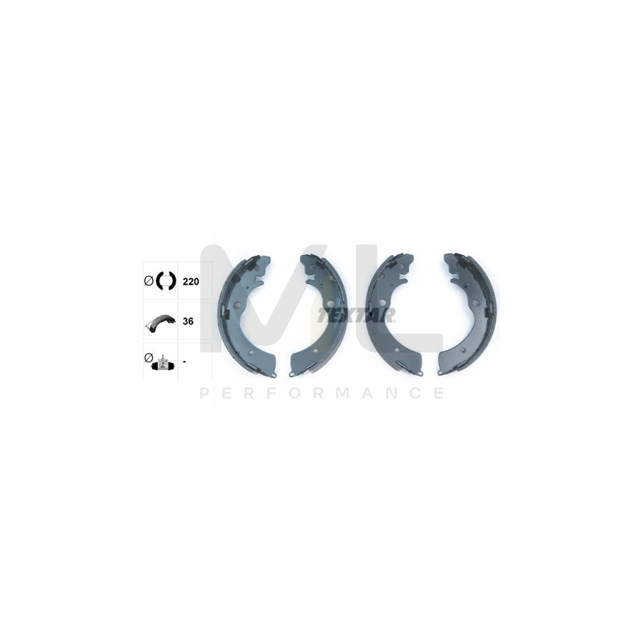 TEXTAR 91042300 Brake Shoe Set without handbrake lever | ML Performance Car Parts