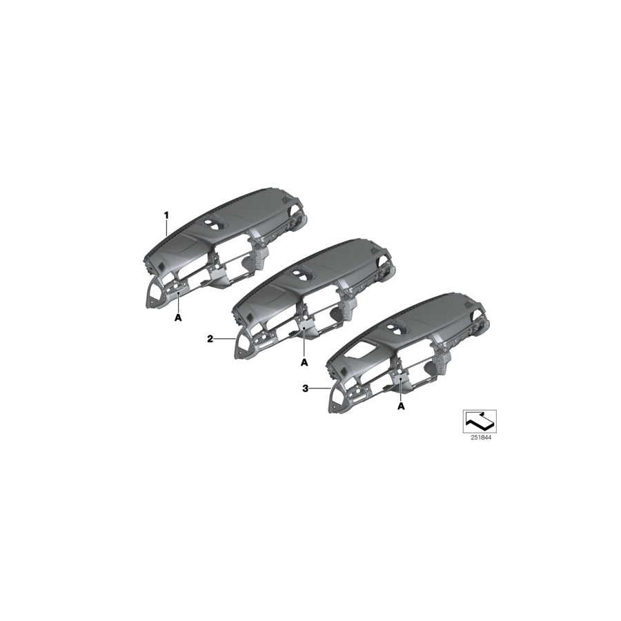 Genuine BMW 51458034665 F10 F11 Trim Panel Dashboard, Leather INDIVIDUAL (Inc. 520d, 530d & 550iX) | ML Performance US