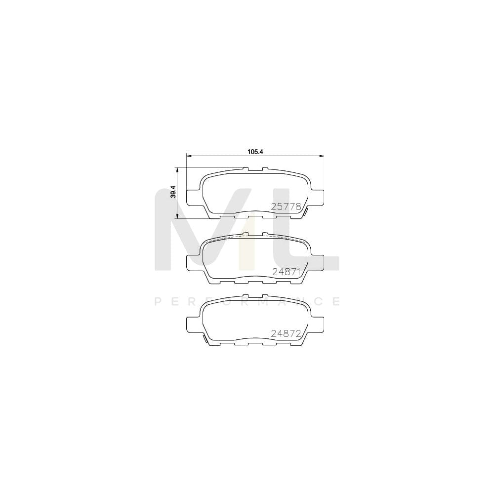 Hella 8DB 355 020-401 Brake Pad Set With Acoustic Wear Warning