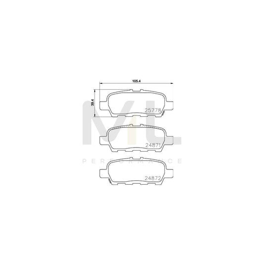 Hella 8DB 355 020-401 Brake Pad Set With Acoustic Wear Warning