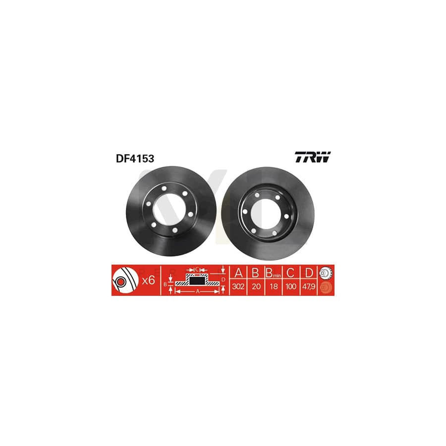TRW DF4153 Brake Disc Vented, Painted | ML Performance Car Parts