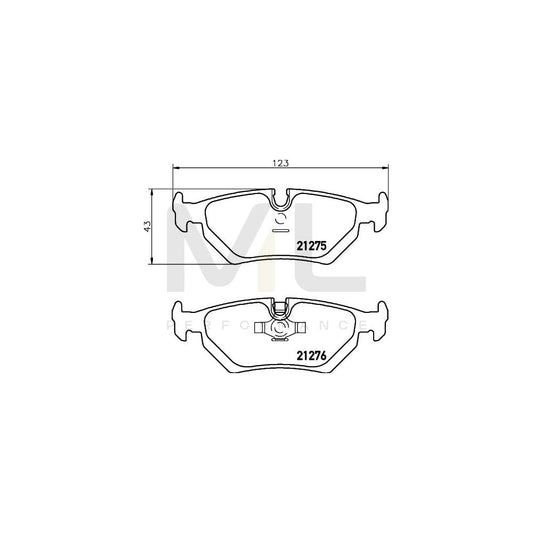 Hella 8DB 355 007-801 Brake Pad Set Prepared For Wear Indicator