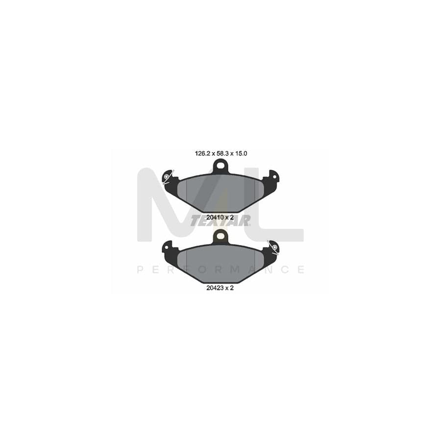 TEXTAR 2041001 Brake pad set not prepared for wear indicator | ML Performance Car Parts