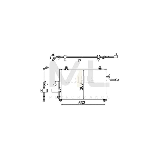 MAHLE ORIGINAL AC 645 000S Air conditioning condenser without dryer | ML Performance Car Parts
