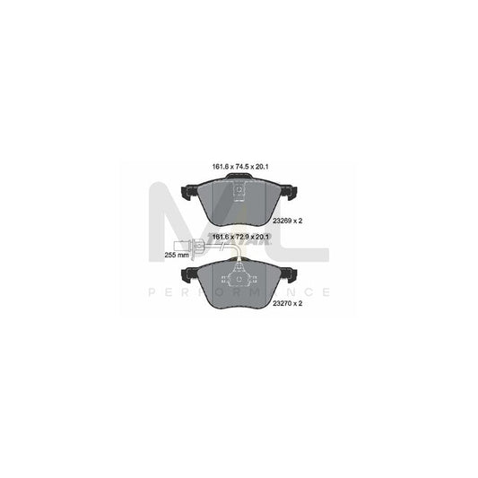 TEXTAR 2326903 Brake pad set with integrated wear warning contact | ML Performance Car Parts