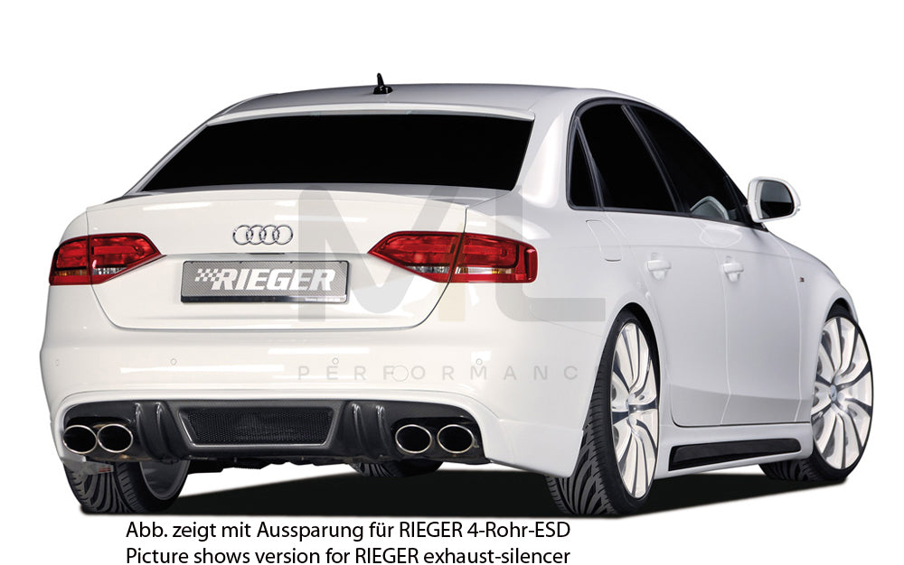 Rieger 00099082 Audi B8 B81 A4 Rear Diffuser 7 | ML Performance UK Car Parts
