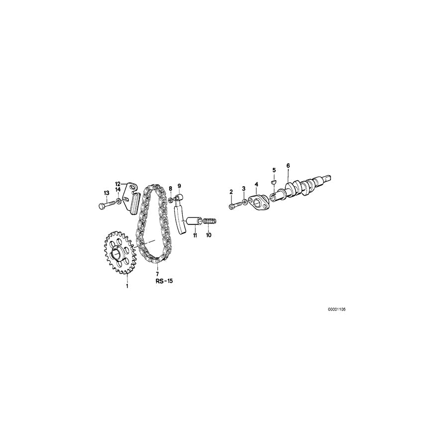 Genuine BMW 11311338185 Chain Tensioner (Inc. R 100 R, R65T & R65) | ML Performance US Car Parts
