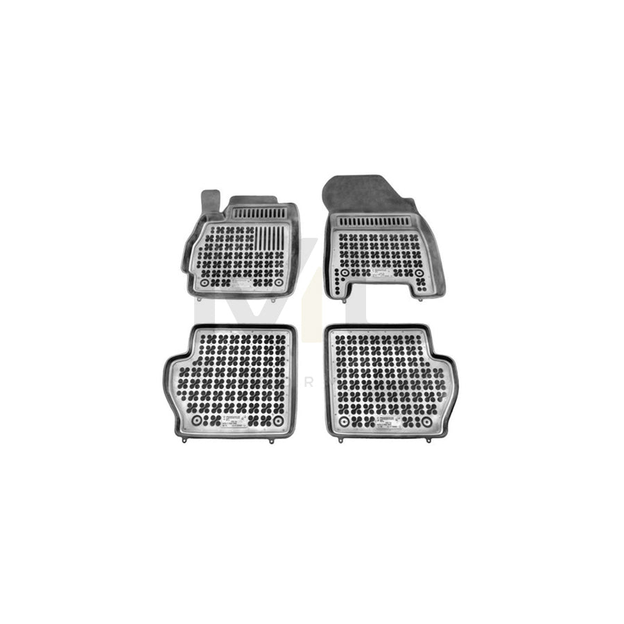 REZAW PLAST 200802 Floor mat set for MAZDA 2 Hatchback (DE, DH) Elastomer, Front and Rear, Black