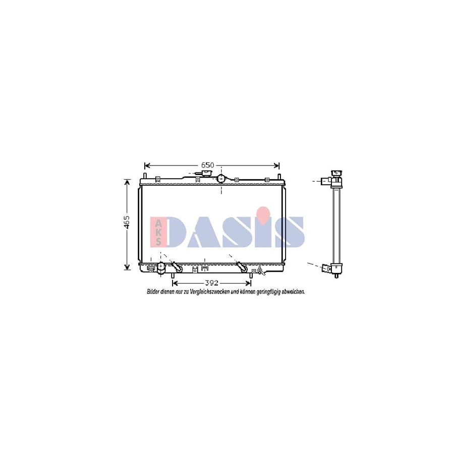 AKS Dasis 100019N Engine Radiator for Honda Accord VI Coupe (Cg)