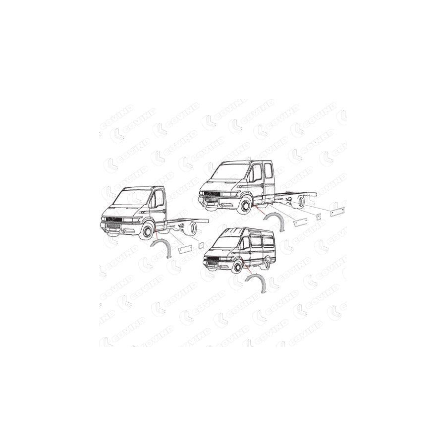 Covind C39/205 Trim / Protective Strip, Mudguard