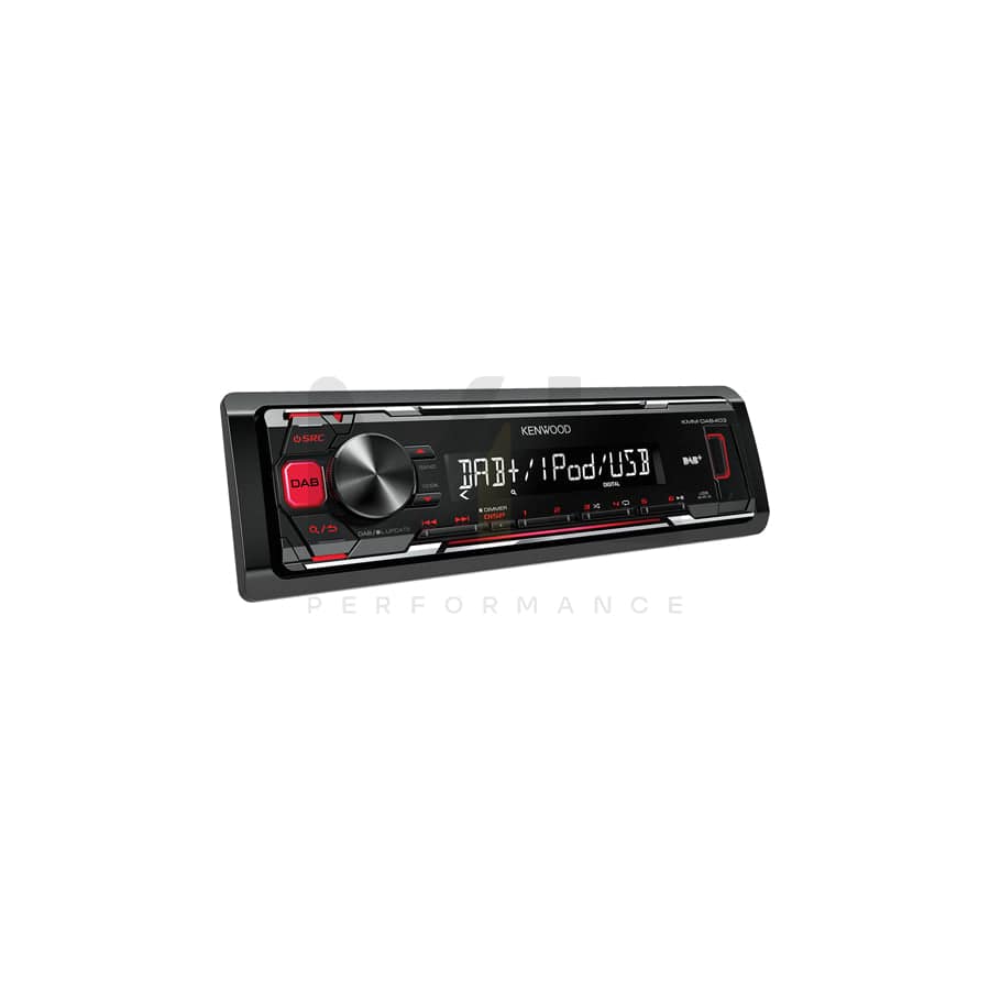 KENWOOD KMM-DAB403 Car stereo 1 DIN, Made for iPod/iPhone, 14.4V, FLAC, MP3, WAV, WMA, DAB+ tuner