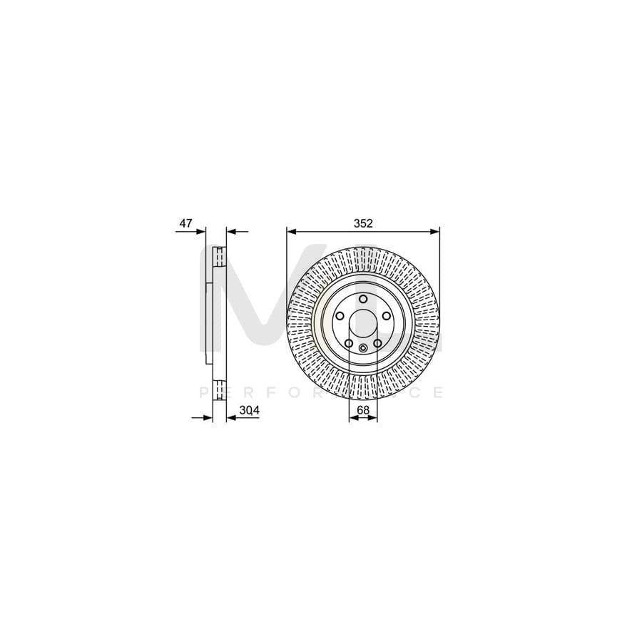 BOSCH 0 986 479 W53 Brake Disc for FORD USA Explorer Mk5 (U502) Vented, Oiled | ML Performance Car Parts